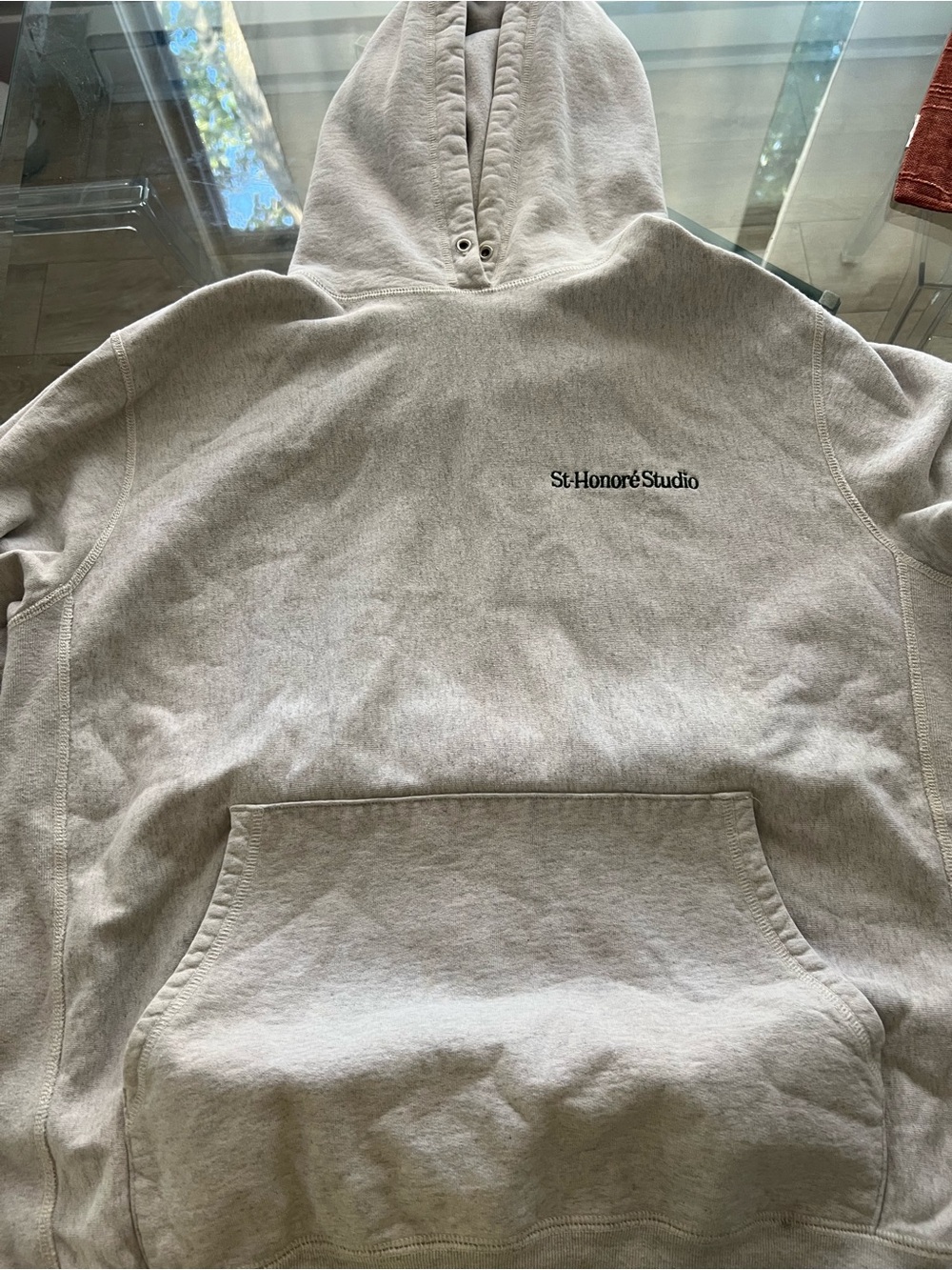 Men's Crewneck Hoodie in Light Gray